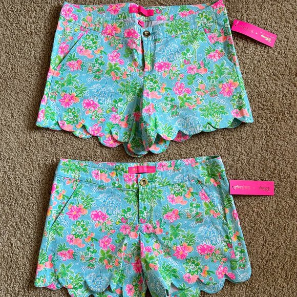 NWT Lilly Loves Disney Buttercup shorts, Lilly Pulitzer